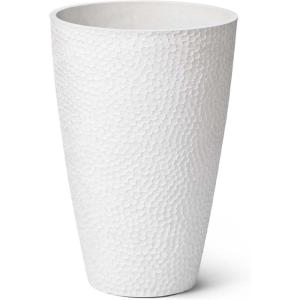 imageLA JOLIE MUSE Tall White Planter for Indoor Plants20 Inch Tall Round Planter Modern Flower Pot ContainersLarge Decorative Tree Plant Pot1 PackWhite