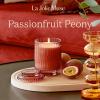 imageLA JOLIE MUSE Candles for Home Scented Lavender Lilac Scented Candle Natural Soy Wax Luxury Jar Candles for Women 80 Hours Long Burning 123ozPassionfruit Peony