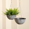 imageLA Jolie Muse Hanging Planter  10 Inch Hanging Planters for Indoor Plants Hanging Pots for Plants Indoor Outdoor Set of 2 WhiteGray