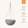 imageLA Jolie Muse Hanging Planter  10 Inch Hanging Planters for Indoor Plants Hanging Pots for Plants Indoor Outdoor Set of 2 WhiteMarble Pattern