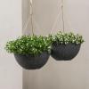 imageLA Jolie Muse Hanging Planter  10 Inch Hanging Planters for Indoor Plants Hanging Pots for Plants Indoor Outdoor Set of 2 WhiteSpeckled Black