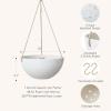 imageLA Jolie Muse Hanging Planter  10 Inch Hanging Planters for Indoor Plants Hanging Pots for Plants Indoor Outdoor Set of 2 WhiteSpeckled White