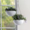 imageLA Jolie Muse Hanging Planter  10 Inch Hanging Planters for Indoor Plants Hanging Pots for Plants Indoor Outdoor Set of 2 WhiteWhite