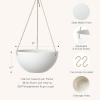 imageLA Jolie Muse Hanging Planter  10 Inch Hanging Planters for Indoor Plants Hanging Pots for Plants Indoor Outdoor Set of 2 WhiteWhite
