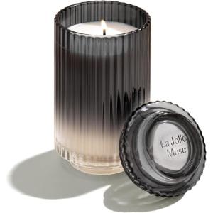 imageLA JOLIE MUSE Candles for Home Scented Lavender Lilac Scented Candle Natural Soy Wax Luxury Jar Candles for Women 80 Hours Long Burning 123ozDark berries  Bergamot