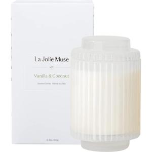 imageLA JOLIE MUSE Candles for Home Scented Lavender Lilac Scented Candle Natural Soy Wax Luxury Jar Candles for Women 80 Hours Long Burning 123ozVanilla  Coconut