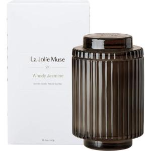 imageLA JOLIE MUSE Candles for Home Scented Lavender Lilac Scented Candle Natural Soy Wax Luxury Jar Candles for Women 80 Hours Long Burning 123ozWoody Jasmine