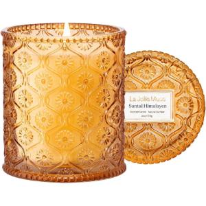 imageLA JOLIE MUSE Lavender Candle Candles for Women Lavender Lilac Candle Scented Candle Gift Aromatherapy Candle Candles for Home ScentedSantal Himalayen