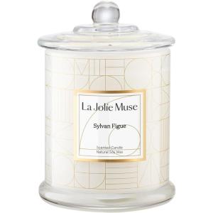 imageLA JOLIE MUSE Linen Cotton Oasis Candle Candle Gifts for Women ampamp Men Natural Soy Candles for Home Scented Luxury Jar Candles 70 Hours Long Burning 10ozSylvan Figue