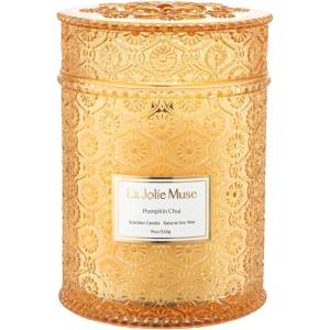 imageSea Mint ampamp Spruce Scented Candle Peppermint Candle Large Jar Candle Gift Candle Gift for Holiday Wood Wick Candle 194 ozPumpkin Chai