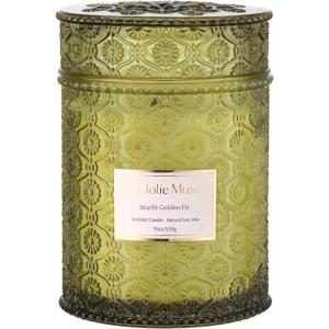 imageSea Mint ampamp Spruce Scented Candle Peppermint Candle Large Jar Candle Gift Candle Gift for Holiday Wood Wick Candle 194 ozStarlit Golden Fir