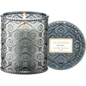 imageLA JOLIE MUSE Scented Candle Scented Candles for Home Linen Scented Candle 6 oz 40 Hour Burn Time Candle Gifts for Women ampamp MenHey Baies