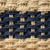 imageLA JOLIE MUSE Small Wicker Baskets for Organizing Recycled Paper Rope Storage Basket Container Bins for Shelves Bathroom Cupboards Drawer Decorative Square Basket Organizer Set of 3 Blue and BeigeNavy BlueBeige
