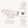 imageLA JOLIE MUSE Small Wicker Baskets for Organizing Recycled Paper Rope Storage Basket Container Bins for Shelves Bathroom Cupboards Drawer Decorative Square Basket Organizer Set of 3 Blue and BeigeWhite