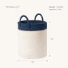 imageLA JOLIE MUSE Woven Basket Rope Storage Baskets  Large Cotton Organizer Basket for Baby Blanket Kids Toy Nursery Laundry Basket Ebony Black MAzure