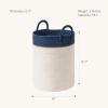 imageLA JOLIE MUSE Woven Basket Rope Storage Baskets  Large Cotton Organizer Basket for Baby Blanket Kids Toy Nursery Laundry Basket Ebony Black MAzure