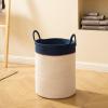 imageLA JOLIE MUSE Woven Basket Rope Storage Baskets  Large Cotton Organizer Basket for Baby Blanket Kids Toy Nursery Laundry Basket Ebony Black MAzure