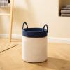imageLA JOLIE MUSE Woven Basket Rope Storage Baskets  Large Cotton Organizer Basket for Baby Blanket Kids Toy Nursery Laundry Basket Ebony Black MAzure