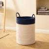 imageLA JOLIE MUSE Woven Basket Rope Storage Baskets  Large Cotton Organizer Basket for Baby Blanket Kids Toy Nursery Laundry Basket Ebony Black MAzure