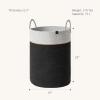 imageLA JOLIE MUSE Woven Basket Rope Storage Baskets  Large Cotton Organizer Basket for Baby Blanket Kids Toy Nursery Laundry Basket Ebony Black MEbony Black