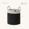 imageLA JOLIE MUSE Woven Basket Rope Storage Baskets  Large Cotton Organizer Basket for Baby Blanket Kids Toy Nursery Laundry Basket Ebony Black MEbony Black