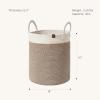 imageLA JOLIE MUSE Woven Basket Rope Storage Baskets  Large Cotton Organizer Basket for Baby Blanket Kids Toy Nursery Laundry Basket Ebony Black MMocha