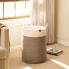 imageLA JOLIE MUSE Woven Basket Rope Storage Baskets  Large Cotton Organizer Basket for Baby Blanket Kids Toy Nursery Laundry Basket Ebony Black MMocha