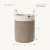 imageLA JOLIE MUSE Woven Basket Rope Storage Baskets  Large Cotton Organizer Basket for Baby Blanket Kids Toy Nursery Laundry Basket Ebony Black MMocha