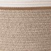 imageLA JOLIE MUSE Woven Basket Rope Storage Baskets  Large Cotton Organizer Basket for Baby Blanket Kids Toy Nursery Laundry Basket Ebony Black MWhite  Desert