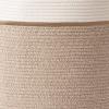 imageLA JOLIE MUSE Woven Basket Rope Storage Baskets  Large Cotton Organizer Basket for Baby Blanket Kids Toy Nursery Laundry Basket Ebony Black MWhite  Desert