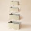 imagePaper Rope Woven Storage Basket Set of 4 with Fabric Liner Stackable Multipurpose Organizer Bin BrownBeige