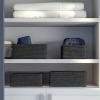 imagePaper Rope Woven Storage Basket Set of 4 with Fabric Liner Stackable Multipurpose Organizer Bin BrownBlack