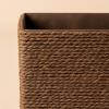 imagePaper Rope Woven Storage Basket Set of 4 with Fabric Liner Stackable Multipurpose Organizer Bin BrownBrown