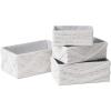 imageLA JOLIE MUSE White Storage Baskets for Organizing Set 4  Sturdy Woven Baskets Paper Rope Decorative Baskets Stackable Wicker Baskets for Makeup Closet Bathroom Bedroom WhiteWhite