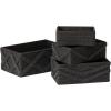 imageLA JOLIE MUSE White Storage Baskets for Organizing Set 4  Sturdy Woven Baskets Paper Rope Decorative Baskets Stackable Wicker Baskets for Makeup Closet Bathroom Bedroom WhiteEbony Black