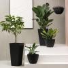 imageLA JOLIE MUSE Large Hanging Planters for Outdoor Plants  13 Inch Hanging Flower Pots Set of 2 Speckled WhiteBlack