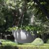 imageLA JOLIE MUSE Large Hanging Planters for Outdoor Plants  13 Inch Hanging Flower Pots Set of 2 Speckled WhiteGray