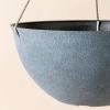 imageLA JOLIE MUSE Large Hanging Planters for Outdoor Plants  13 Inch Hanging Flower Pots Set of 2 Speckled WhiteGray