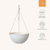 imageLA JOLIE MUSE Large Hanging Planters for Outdoor Plants  13 Inch Hanging Flower Pots Set of 2 Speckled WhiteSpeckled White
