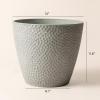 imageLA JOLIE MUSE Outdoor Indoor Tree Planters  14 Inch Large Planter Flower Pots Containers Plant Pots Storm Gray Honeycomb