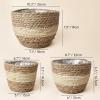 imageLa Jole Muse Seagrass Planter Basket Indoor Flower Pots Cover Plant Containers Natural3Pack 102quot87quot67quotBeige