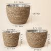 imageLa Jole Muse Seagrass Planter Basket Indoor Flower Pots Cover Plant Containers Natural3Pack 102quot87quot67quotBrown