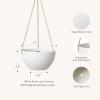 imageLa Jolie Muse White Hanging Planter Basket  8 Inch Indoor Outdoor Flower Pots Plant Containers W Drainage Hole Plant Pot for Hanging Plants Pack 2White