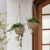 imageNatural Seagrass Hanging Planter Basket Set Indoor Plant Pots Boho Decor Plant Pot Cover 124 D 63 H Inch Pack 2Brown