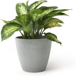 imageLA JOLIE MUSE Outdoor Indoor Tree Planters  14 Inch Large Planter Flower Pots Containers Plant Pots Storm Gray Honeycomb