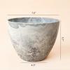 imageLA JOLIE MUSE Outdoor Planter Flower Pots Outdoor 113 Inch Planter with Drainage for Indoor Outdoor Plants Flowers Black Set of 2Marble Grey