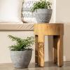 imageLA JOLIE MUSE Outdoor Planter Flower Pots Outdoor 113 Inch Planter with Drainage for Indoor Outdoor Plants Flowers Black Set of 2Marble Grey