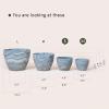 imageLA JOLIE MUSE Outdoor Planter Flower Pots Outdoor 113 Inch Planter with Drainage for Indoor Outdoor Plants Flowers Black Set of 2Marble Grey