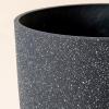 imageLA JOLIE MUSE Outdoor Planter Flower Pots Outdoor 113 Inch Planter with Drainage for Indoor Outdoor Plants Flowers Black Set of 2Speckled Black