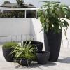 imageLA JOLIE MUSE Outdoor Planter Flower Pots Outdoor 113 Inch Planter with Drainage for Indoor Outdoor Plants Flowers Black Set of 2Speckled Black